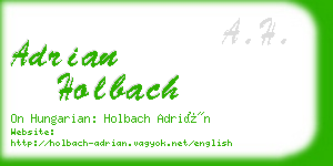 adrian holbach business card